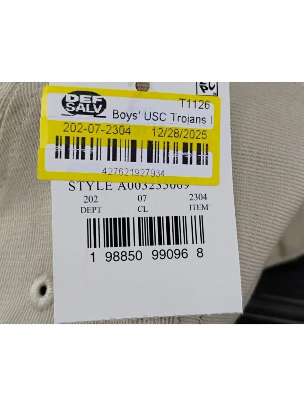 USC Trojans Adjustable Beige Baseball Cap One Size OSFM